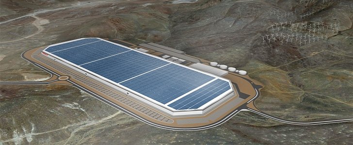 Tesla Gigafactory 1 project rendering