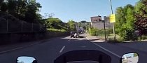 German Driver Runs Scooter Down, Flees, Not Too Concerned when Caught Up and Filmed