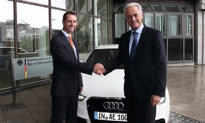 German Official Drives the A1 e-tron