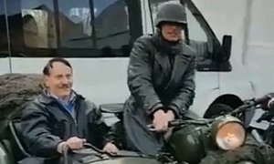 German Police Looking for Hitler Impersonator Riding in a Sidecar at Biker Rally
