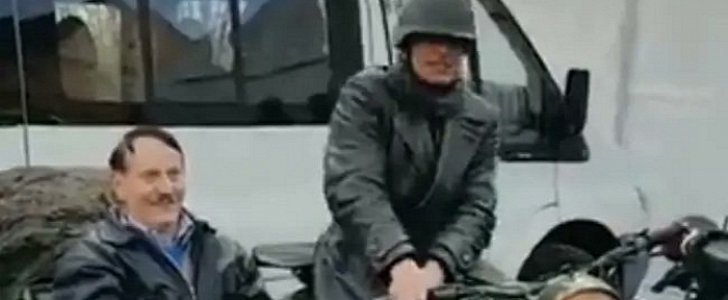 Hitler impersonator shows up in sidecar at biker rally in Saxony, is now a wanted man