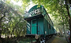 German Rail Car Becomes a Double-Decker Tiny House With a Stylish Interior