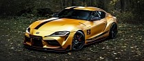 German Tuner Gifts the Toyota Supra With a Gold Wrap, 20” Concave Wheels, 550 PS