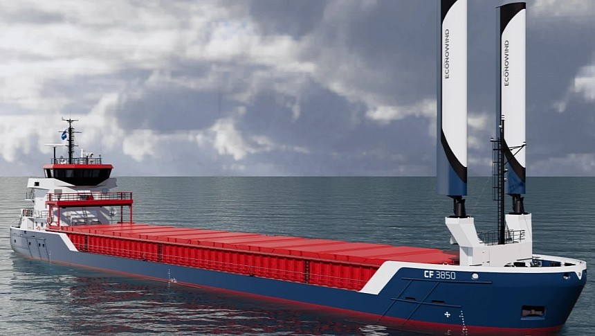 The Hybrid Damen CF 3850 will combine a hybrid propulsion system with modern sailing