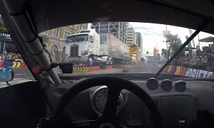 Get Behind the Wheel of a Car Drifting Under a Truck in New Zealand