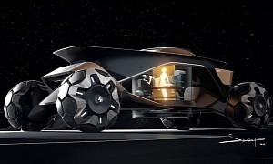 Get Well Soon Floating Around on the Moon in Imaginary Renault Lumiere Ambulance