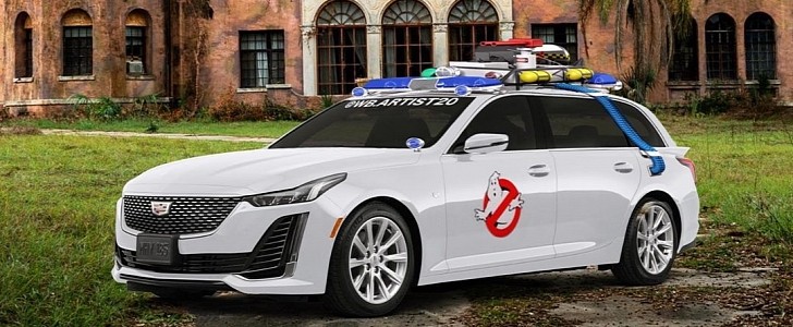 Ghostbusters Wagon Rendered as 2021 Cadillac: Who You Gonna Call?