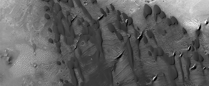 Dunes in the Capen Crater on Mars