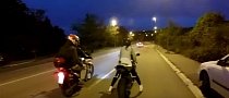 Girl Learning How to Ride a CBR1000RR Crashes Silly