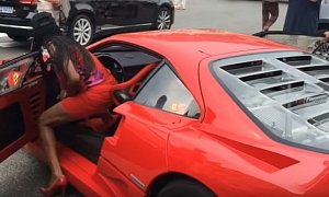 Girl Matches High Heels with Her Ferrari F40, Naturally in Monaco