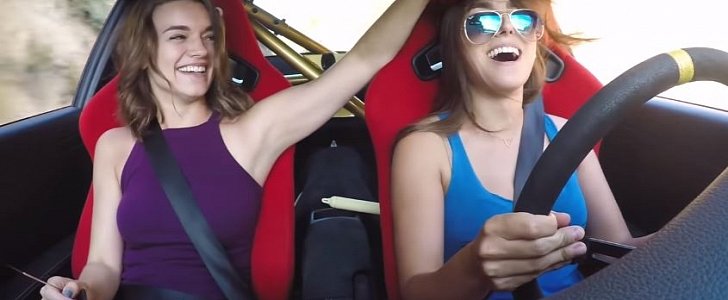 Girlfriend Reacts to Girlfriend Driving Porsche 911