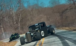 Gittin Jr. and Joey Logano Rip '69 Mustang RTR-X and '35 Hot Rod in Touge Battle