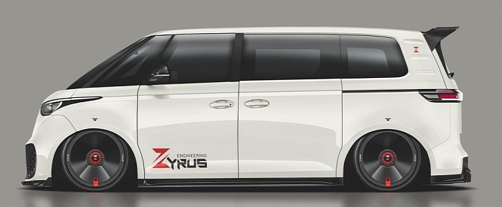 VW ID. Buzz Carbon Fiber Kit Render by Zyrus Engineering