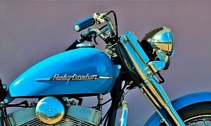 Glacier Blue 1953 Harley-Davidson KK Sells with Just 6,500 Miles on the Clock