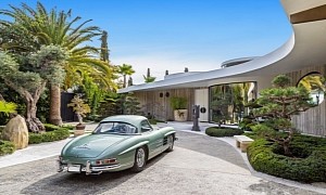 Glam Mansion Worth $38 Million Looks Best With a Mercedes-Benz 300 SL in the Driveway