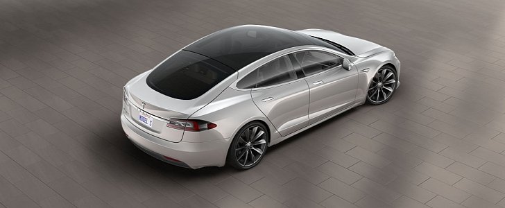 Tesla Model S with Glass Roof option