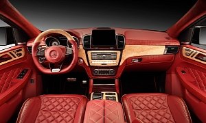 GLE Coupe Gets Red Carbon and Crocodile Leather Interior
