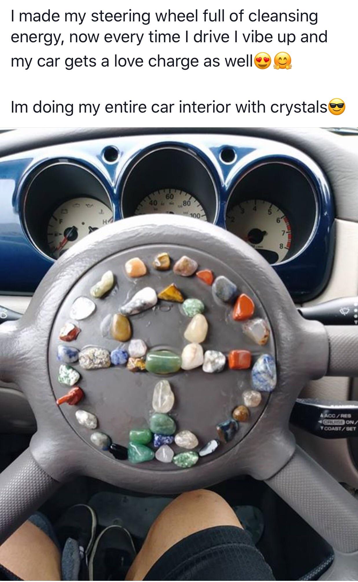 gluing-rocks-on-your-steering-wheel-isn-