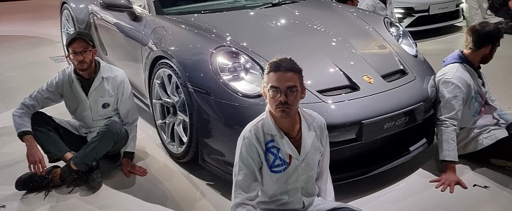 Genius activists glue themselves to Porsche museum floor, then complain  they're hungry