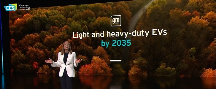 GM CEO Mary Barra confirming HD electric trucks at CES 2022