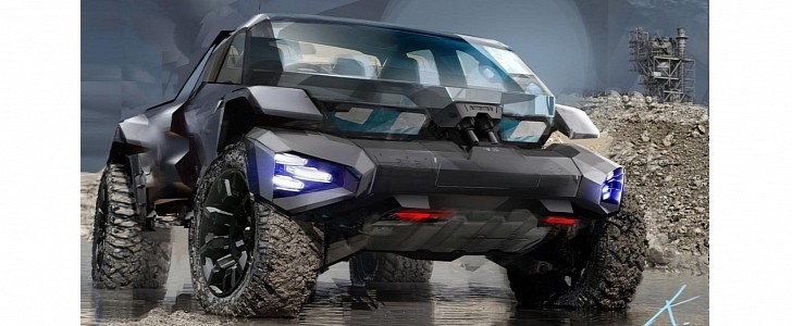 GM Design Forward Control pickup truck rendering on Instagram