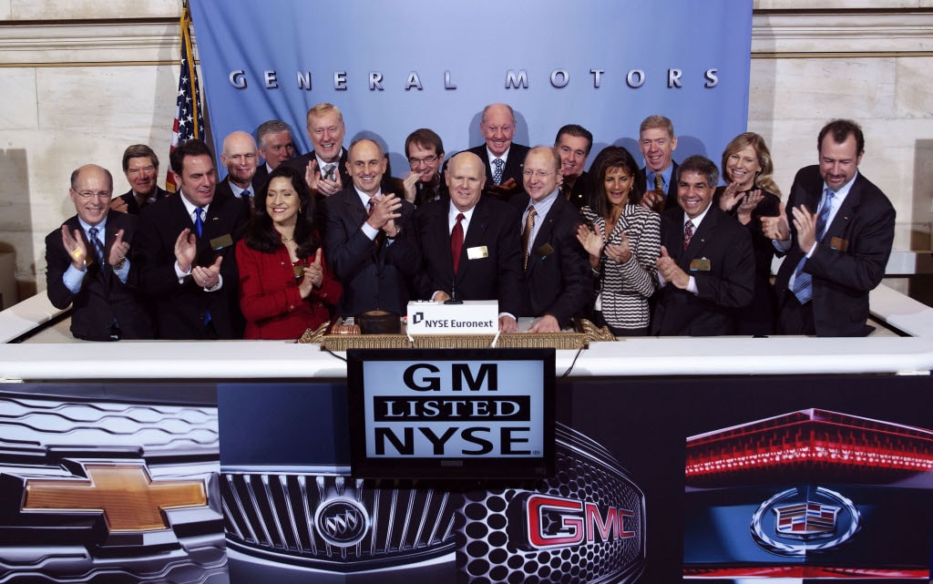 GM executives at NYSE opening bell