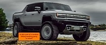 GMC Hummer EV Rocks Forged ‘Steelies’ Like a Truck Knight in Factory Grey Armor