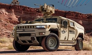 GMC Hummer EV Turned Into Military Vehicle Is a Patriotic Rendering