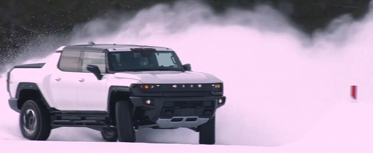 GMC Hummer EV pre-production prototype extreme winter testing