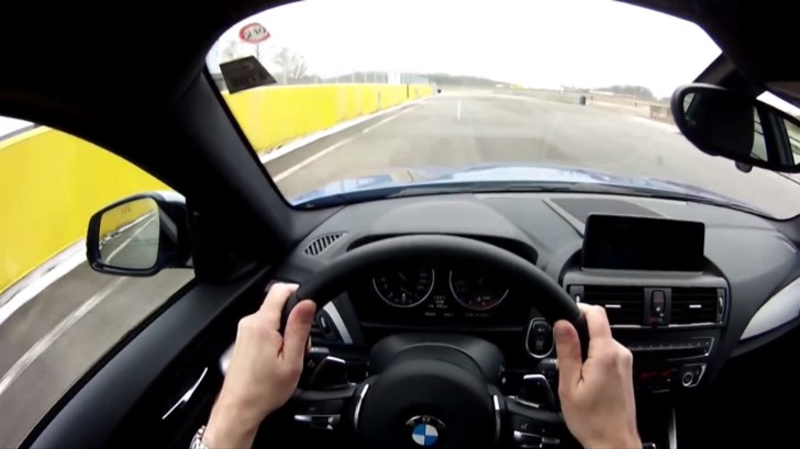 First Person Perspective Behind the wheel of the M235i