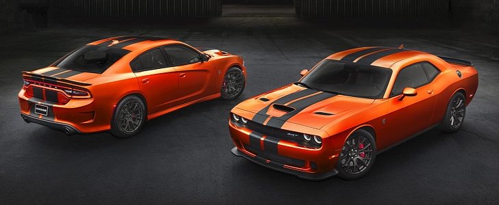 Go Mango color on 2016 Dodge Challenger and 2016 Dodge Charger