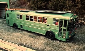 Going Off-Grid Is a Piece of Cake With This Luxurious School Bus Camper Conversion