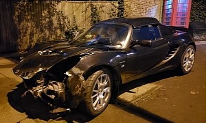 Going Out on a Low Note: Driver Totals Lotus Elise Outside Harry Styles’ Home