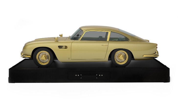 Gold Aston Martin DB5 Model Car