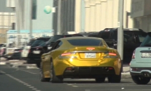 Gold Aston Martin DBS Spotted in Dubai