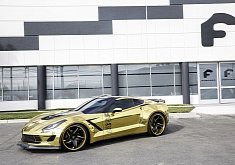 Gold Chrome-Wrapped Corvette is as Flashy as They Come – Video, Photo Gallery