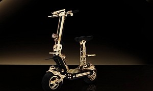 Gold e-Scooter Caviar Thunderball Is Green Urban Mobility for the Rich, Pricier Than a Car