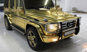 Gold Mercedes G-Class