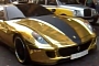 Gold Plated Ferrari 599 GTB Fiorano Roars on the Streets of London