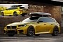 Golden BMW M2 Touring Feels Ready to Join the M3 and M5 Touring in the Real World