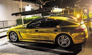 Golden Porsche Panamera is “Too Shiny,” Too Dangerous For German Roads