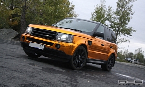 Golden Wrap for Range Rover Sport
