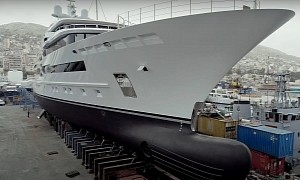 Golden Yachts’ 289-Foot Project X Superyacht Touches Water for the First Time