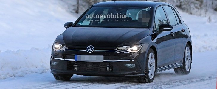 Golf 8 GTI Spied Almost Undisguised Undergoing Winter Testing With 245 HP Turbo