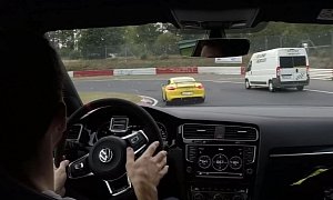 Golf GTI Clubsport Chasing a Cayman GT4 and a 911 GT3 on the Nurburgring