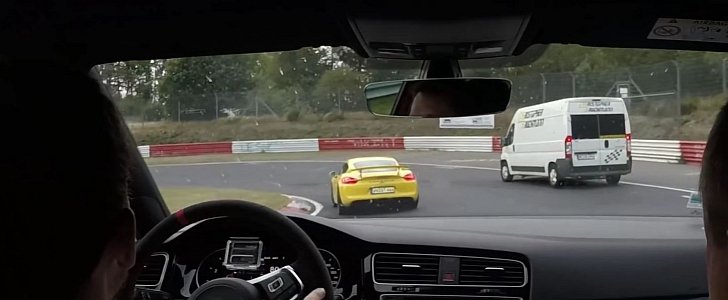 Golf GTI Clubsport Chasing a Cayman GT4 and a 911 GT3 on the Nurburgring