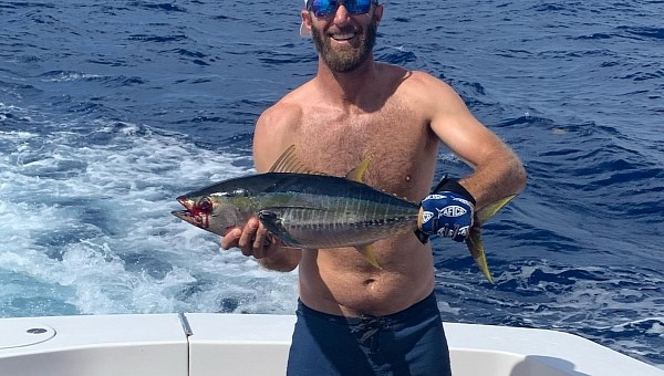 Dustin Johnson shared images of his fishing trips on social media