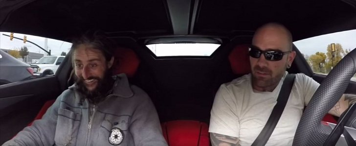Good Guy Lamborghini Driver Gives Homeless Man a Shotgun Ride