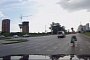 Good Guy Russian Driver Blocks Street for Pedestrian to Cross