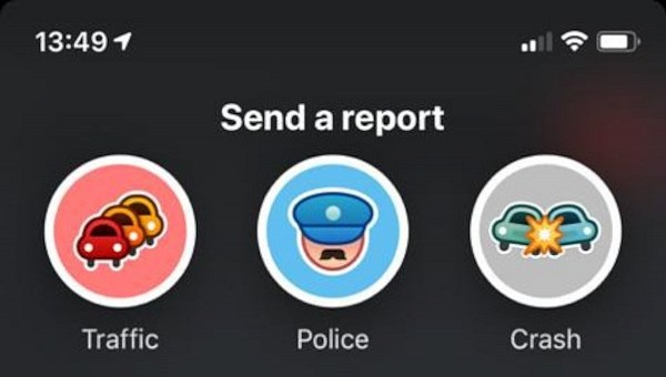 Sending reports on Waze